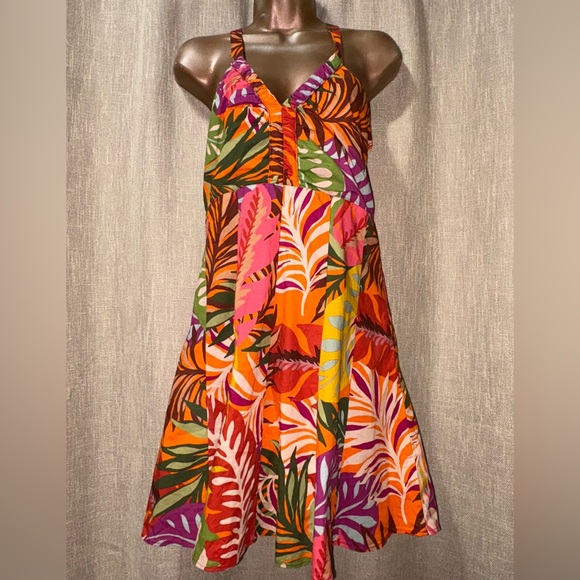 Anthropologie Maeve Tropical print Dress - Picture 1 of 4